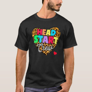 T-shirt Le Coeur De L'Équipage Du Headstart Léopard À L'Éc