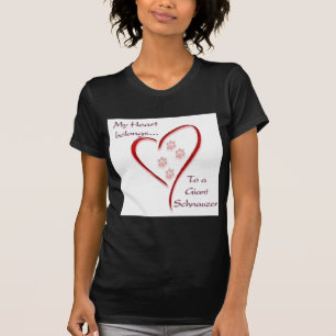 T-shirt Le coeur de Schnauzer géant