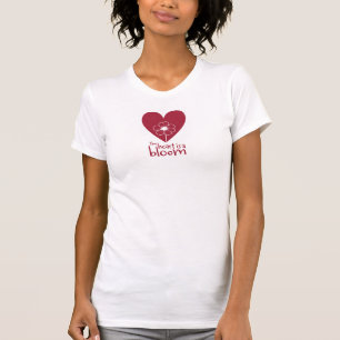 T-shirt Le coeur est en fleur