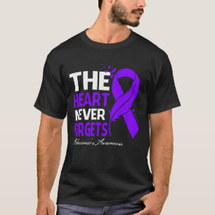 T-shirt Le coeur n'oublie jamais la conscience d'Alzheimer