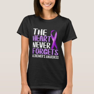 T-shirt Le coeur n'oublie jamais la conscience d'Alzheimer