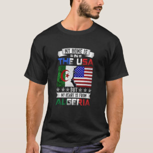 T-shirt Le coeur patriote algérien d'Amérique vient d'Algé