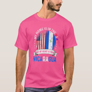 T-shirt Le Coeur patriote nicaraguayen américain est de Ni