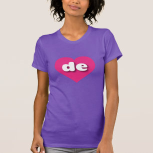 T-shirt Le coeur rose chaud du Delaware - I love de