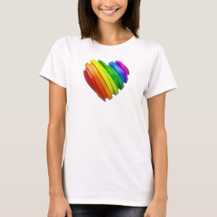 T-shirt Le cœur sculptural tridimensionnel de SlipperyJoe 