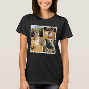 T-shirt Le collage d'images de kangourou,