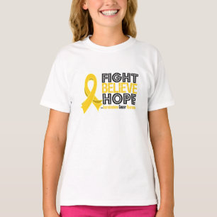 T-shirt Le combat croient l'espoir - Cancer de