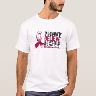 T-shirt Le combat croient l'espoir - cancer de la tête et
