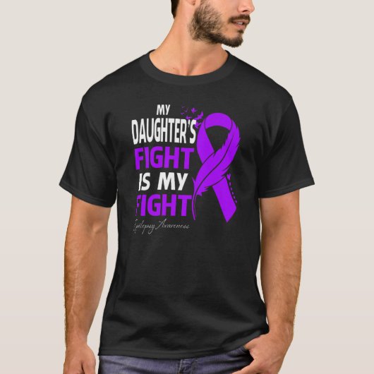 T-shirt Le combat de ma fille est ma lutte contre l'épilep (Devant)