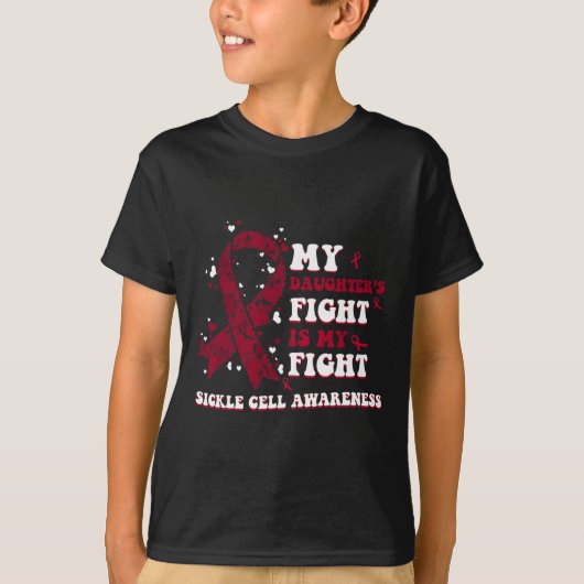 T-shirt Le combat de ma fille est mon combat contre l'aném (Devant)