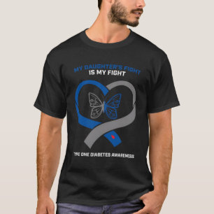 T-shirt Le combat de ma fille est mon combat Diabétique de