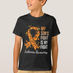 T-shirt Le combat de mon fils est ma lutte contre la leucé