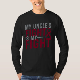 T-shirt Le combat de mon oncle est mon combat Anémie à cel