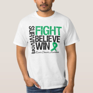 T-shirt Le combat de survivant de Cancer de foie croient