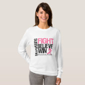 T-shirt Le combat de survivant de cancer du sein croient (Devant entier)