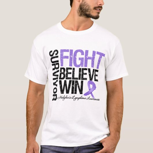 T-shirt Le combat de survivant de lymphome de Hodgkins (Devant)