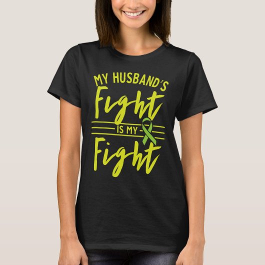 T-shirt Le combat du mari est mon combat pour lutter contr (Devant)