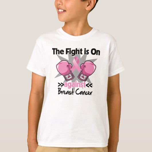 T-shirt Le combat est dessus contre le cancer du sein (Devant)