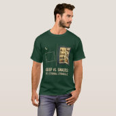 T-shirt Le Combat Éternel Sommeil Vs Snacks (Devant entier)