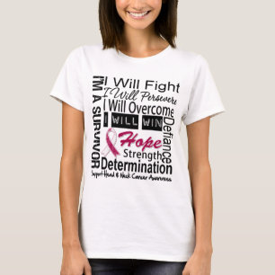 T-shirt Le combat principal de Cancer de cou persévèrent