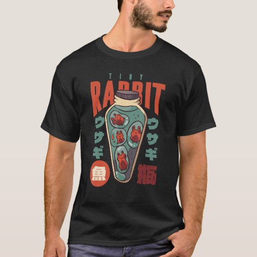 T-shirt Le Comfort Food s Delight Rabbit dans les jarres d (Devant)