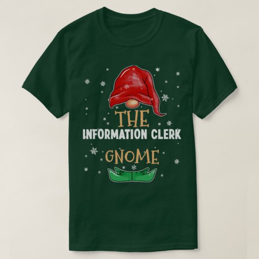 T-shirt Le commis à l'information Gnome Family Matching Ch (Design devant)