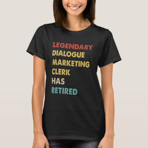 T-shirt Le Commis Marketing De Dialogue Légendaire De Retr