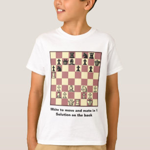 T-shirt Le compagnon d'échecs dans 1 puzzle #4 badine le