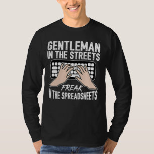 T-shirt Le comptable des hommes Freak dans la feuille de c