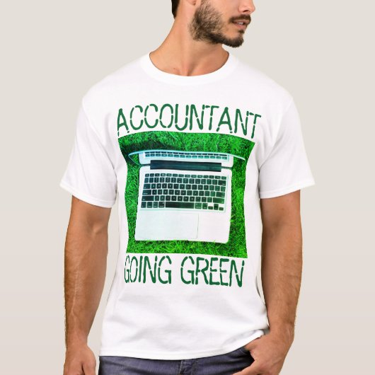 T-shirt "Le comptable devient vert" (Devant)
