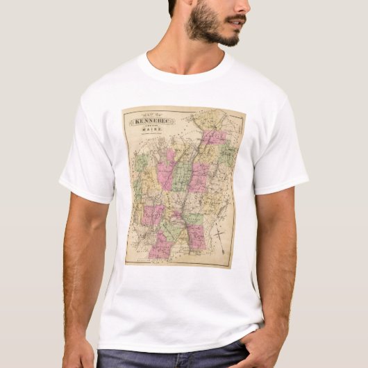 T-shirt Le comté de Kennebec, Maine (Devant)