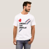 T-shirt Le Consentement Est Mon Foreplay Léger Cuir (Devant entier)