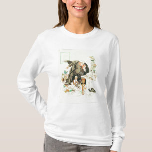 T-shirt Le contour de la bande dessinée satirique de