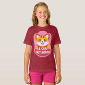 T-shirt Le Conversation Fait Miaou Cute French Orange Tabb (Devant entier)