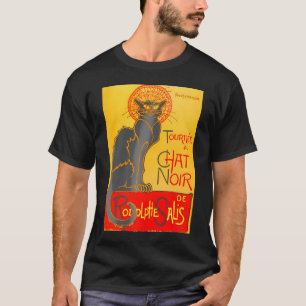 T-shirt Le Conversation Noir Le Chat Noir Art Nouveau