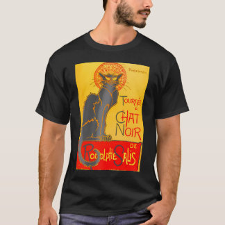 T-shirt Le Conversation Noir Le Chat Noir Art Nouveau