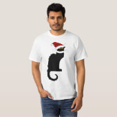 T-shirt Le Conversation Noir Santa Hat Noël (Devant entier)