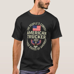 T-shirt Le convoi populaire 2022 America Truckers Liberté