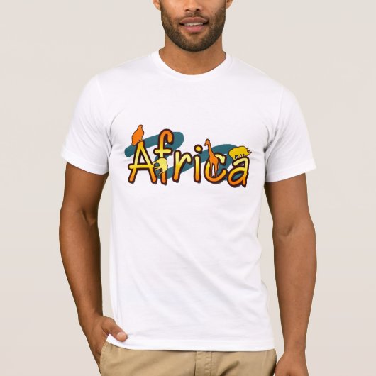 T-shirt Le cool et l'amusement à la mode de l'Afrique (Devant)