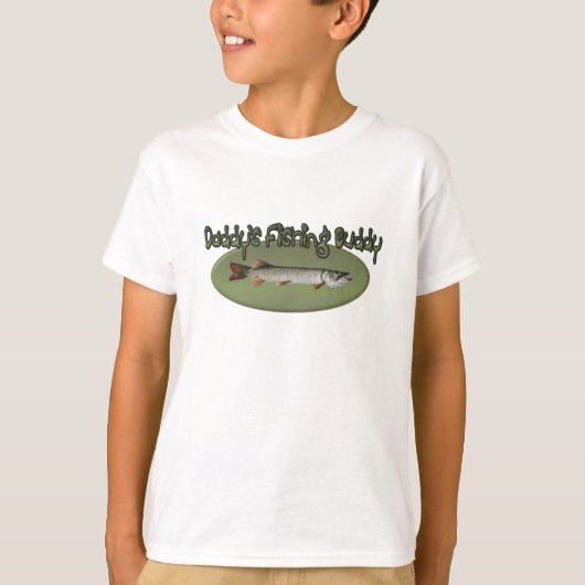 T-shirt Le copain de pêche de papa (Devant)