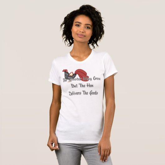 T-shirt Le coq peut croquer Tee (Devant entier)