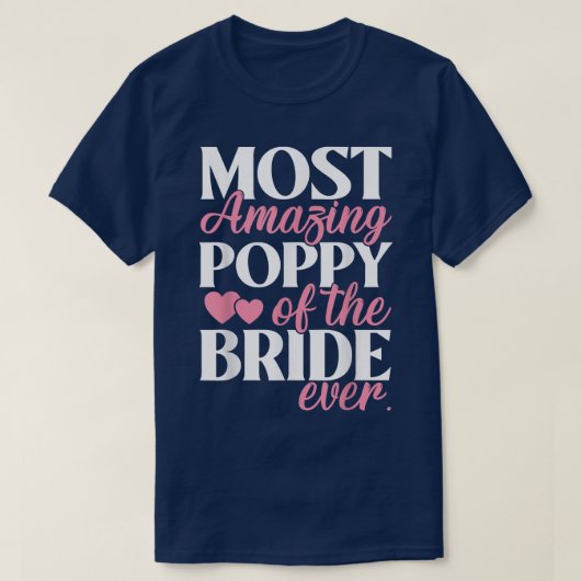 T-shirt Le coquelicot le plus Extraordinaire de la Mariage (Design devant)