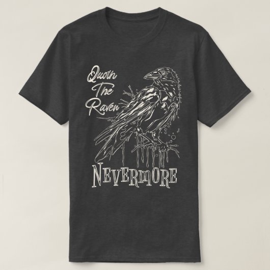 T-shirt Le Corbeau Allan Poe Plus (Design devant)