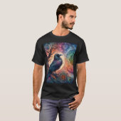 T-shirt Le Corbeau de la vie Mandala Pagan (Devant entier)