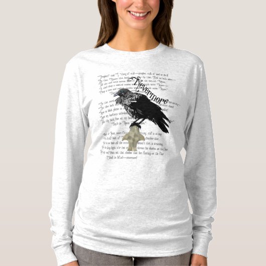 T-shirt Le Corbeau d'Edgar Allan Poe (Devant)