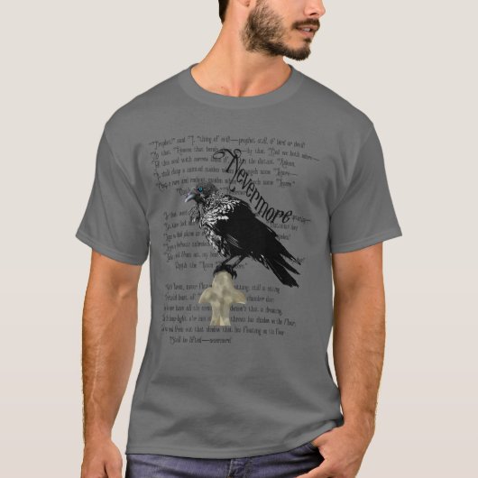 T-shirt Le Corbeau d'Edgar Allan Poe (Devant)