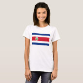 T-shirt Le Costa Rica - drapeau national de Rican de côte (Devant entier)