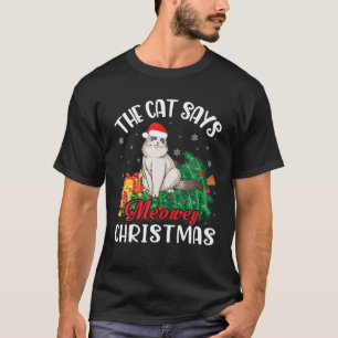 T-shirt Le Costume Birman Noel Présente Le Chat Dit Joyeux