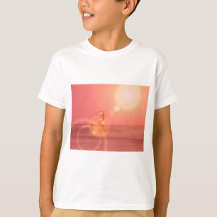 T-shirt Le coucher du soleil de Kiteboarding badine la
