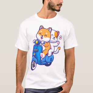 T-shirt Le Couple de Shiba Mignon